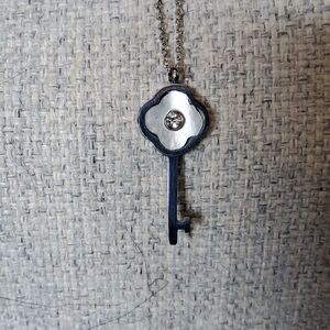 Silver Key Pendant Necklace